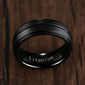 Sale💕Titanium black wedding band rings